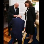 Biden kneels before Orthodox Mother of 12