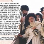 Reb Shlomo Zalman Auerbach's Happiness Recipe