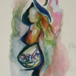My Daughter's Painting of a Pregnant Woman